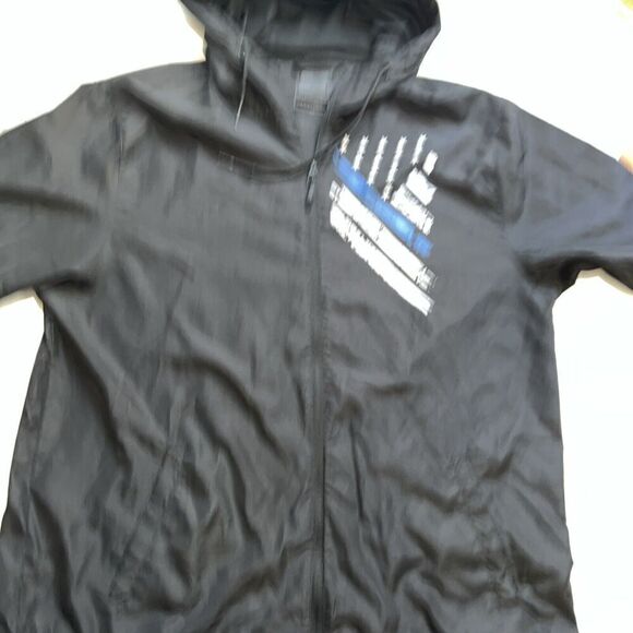 Blue Line Crest Light Weight Black Windbreaker, Men’s XXL - Picture 4 of 5